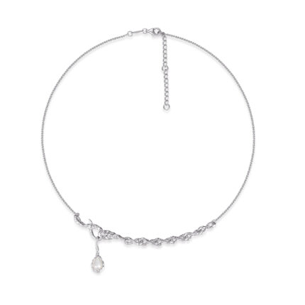 Shimmering Silver Dainty Chain Necklace